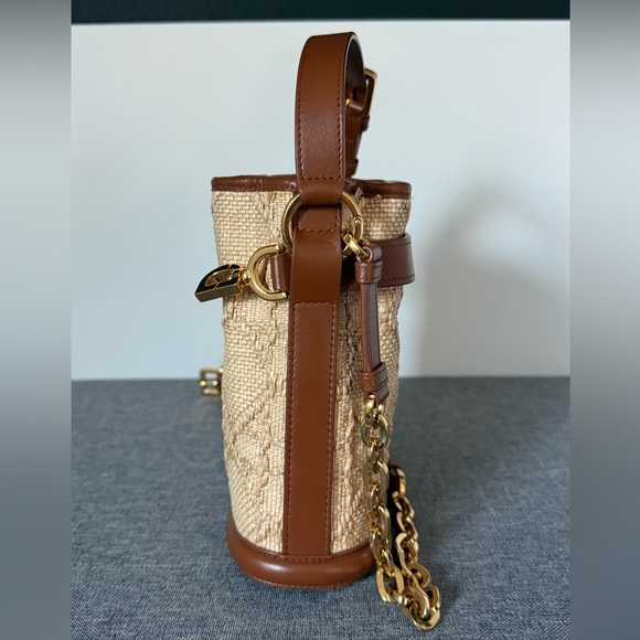 DIOR Raffia Calfskin Cannage Small C'est - Picture 4 of 10